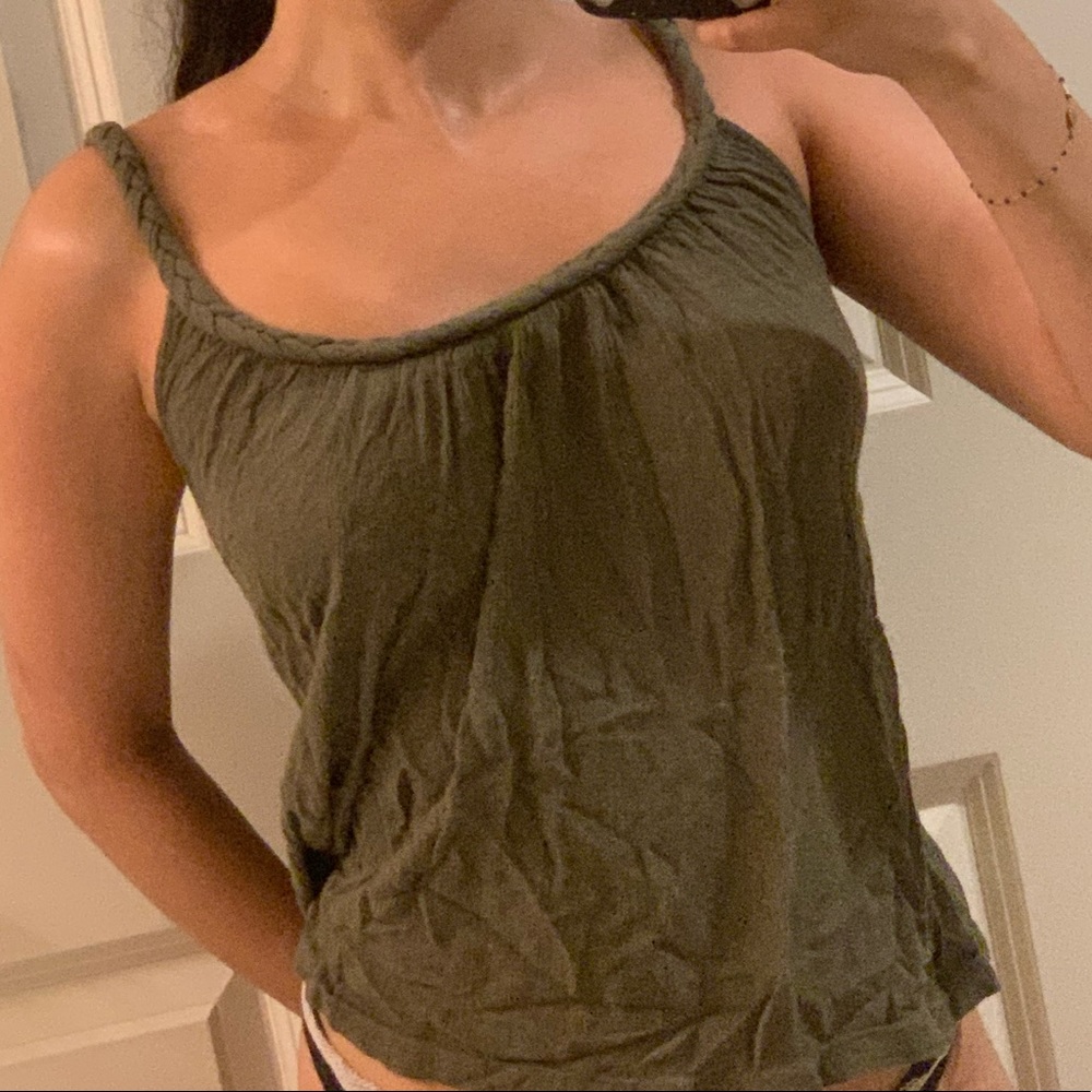 Olive green TOPSHOP flowy top